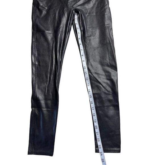Spanx Women's Faux Leather Leggings In Black Size Medium - Picture 3 of 7